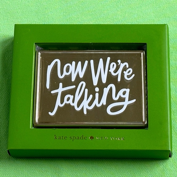 KATE SPADE ALL THAT GLISTENS CARD HOLDER CARD CASE:NIB "NOW WE'RE TALKING" - Picture 1 of 10